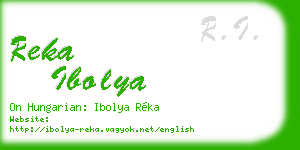 reka ibolya business card