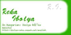 reka ibolya business card